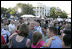 President George W. Bush welcomes guests to the annual Congressional Picnic on the South Lawn of the White House Wednesday evening, June 15, 2006, hosting members of Congress and their families to a "Rodeo" theme picnic.