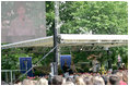 Mrs. Laura Bush addresses the 2006 graduating class at Vanderbilt University in Nashville, Tenn., Thursday, May 11, 2006. "Today may mark the first time in your life that your life is not all planned out for you," said Mrs. Bush. "But today also starts a period of incredible liberty and adventure, a time to find your calling and to demand the most from life before life makes specific demands on you."