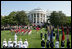 President George W. Bush and Australian Prime Minister John Howard inspect The Old Guard Fife and Drum Corps during the State Arrival Ceremony held for the Prime Minister on the South Lawn Tuesday, May 16, 2006.
