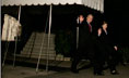 President George W. Bush and Laura Bush depart the White House to board Marine One on the South Lawn en route to Russia and Asia Tuesday, November 14, 2006.