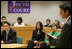 Laura Bush: Helping America's Youth (HAY) Visit to Colonie Youth Court. Latham, New York. Mock trial. As part of the President's Helping America's Youth initiative, Mrs. Laura Bush observes a mock trial at the Colonie Youth Court in Latham, New York, Wednesday, October 4, 2006. The Colonie Youth Court has been recognized by the U.S. Department of Justice as a national model of effective programming to help at-risk youth. The court has been replicated in more than 80 communities in the state of New York.