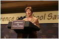 Mrs. Laura Bush speaks during a conference on school safety at the National 4-H Conference Center in Chevy Chase, Md., Tuesday, Oct. 10, 2006.