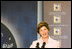Mrs. Laura Bush delivers opening remarks Monday, Sept. 18, 2006, during the White House Conference on Global Literacy. The program was held at the New York Public Library.
