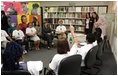 Mrs. Laura Bush visits the AlfaSol literacy program Friday, March 9, 2007, in Sao Paulo, Brazil.