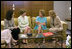 Mrs. Laura Bush talks with Mrs. Marisa Leticia da Silva, wife of President Luiz Inacio Lula da Silva of Brazil at the Hilton Sao Paulo Morumbi hotel, Sao Paulo, Brazil, Friday, March 9, 2007.