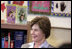Mrs. Laura Bush talks with students at Washington Middle School for Girls Tuesday, May 29, 2007, in Washington, D.C.