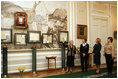 Mrs. Laura Bush, Mrs. Kateryna Yushchenko and Dr. Deborah Taylor, wife of U.S. Ambassador to Ukraine Bill Taylor, tour the Taras Shevchenko National Museum in Kyiv Tuesday, April 1, 2008. The museum honors the great Ukrainian poet, artist and thinker who died in 1861 at the age of 47 after spending 10 years in exile for his opposition to the social and national oppression of the Ukrainian people.