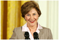 Mrs. Laura Bush delivers remarks at the Helping America's Youth Event Thursday Feb. 7, 2008, in the East Room of the White House.
