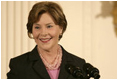 Mrs. Laura Bush delivers remarks during a ceremony for the Institute of Museum and Library Services in the East Room at the White House Monday, January 14, 2008. "Our country is fortunate to have so many outstanding museums and libraries." Mrs. Bush said during her remarks, "This year, we've expanded the IMLS awards to recognize ten institutions -- all with impressive collections, and a strong sense of responsibility to the communities that they serve." The Institute of Museum and Library Services National Awards for Museum and Library Service honor outstanding museums and libraries that demonstrate an ongoing institutional commitment to public service. It is the nation's highest honor for excellence in public service provided by these institutions.