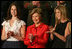Mrs. Laura Bush, joined by her daughters, Barbara, left, and Jenna applaud from the First Lady's box at the U.S. Capitol, as President George W. Bush delivers his State of the Union Address Monday, Jan. 28, 2008.