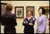 Mrs. Laura Bush and Slovenia's First Lady Barbara Miklic Turk listen as Dr. Barbara Jaki, right, conducts a tour of the impressionists exhibit at the National Gallery of Slovenia Tuesday, June 10, 2008 in Ljubljana, Slovenia.