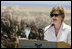 Mrs. Laura Bush delivers remarks on U.S.-Middle East Partnership for Breast Cancer Awareness and Research Sunday, May 18, 2008, at the Grand Rotana Resort in Sharm El Sheikh, Egypt. Said Mrs. Bush, "The new U.S.-Middle East Partnership for Breast Cancer Awareness and Research is helping us pass on what we've learned so that more women who are diagnosed with breast cancer in the early stages when the survival chances are greatest."