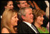 President George W. Bush, Mrs. Laura Bush and their daughter, Jenna Hager are seen together at the Library of Congress Friday evening, Sept. 26, 2006 in Washington, D.C., during the 2008 National Book Festival Gala Performance, an annual event celebrating books and literature.