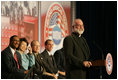 Father Gregory Boyle, founder of Homeboy Industries/Jobs for a Future, addresses the audience, Thursday, Oct. 27, 2005 at Howard University in Washington, at the White House Conference on Helping America's Youth. 