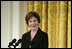 Mrs. Laura Bush welcomes award winners and guests to the East Room of the White House Wednesday, July 18, 2007, to honor the recipients of the 2007 Cooper-Hewitt National Design Awards.