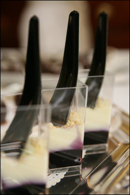 Deserts with a design flair were created by White House Executive Pastry Chef William Yosses for the 2008 Cooper-Hewitt National Design Awards buffet reception in the East Room on July 14, 2008.