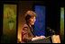 Mrs. Laura Bush addresses her remarks at the first-ever White House Summit on Malaria, Thursday, Dec. 14, 2006, at the National Geographic Society in Washington, D.C. The President’s Malaria Initiative, a five-year $1.2 billion program to eradicate malaria in 15 countries, announced at the summit that it will launch a further $30 million Malaria Communities Program to build independent, sustainable malaria-control projects in Africa. White House photo by Shealah Craighead 