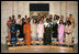 Mrs. Laura Bush stands with the first spouses who are participating in The White House Conference on Global Literacy Monday, Sept. 18, 2006, at The New York Public Library in New York City. The conference was organized to promote greater international involvement and new public/private partnerships in the global literacy efforts. White House photo by Shealah Craighead 