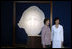 Mrs. Laura Bush and Mrs. Akie Abe, wife of Japanese Prime Minister Shinzo Abe, stand before a portrait of George Washington as they talk to members of the media, following a tour of the Mount Vernon Estate of George Washington Thursday, April 26, 2007, in Mount Vernon, Va.