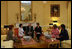 Mrs. Laura Bush hosts a coffee for Mrs. Maria Kaczynska, First Lady of Poland, in the Yellow Oval Room Monday, July 16, 2007.