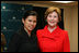 Mrs. Laura Bush poses for a photo with Charm Tong following the 2008 Vital Voices Global Leadership Awards Gala Monday, April 7, 2008, at The John F. Kennedy Center for Performing Arts in Washington, D.C. Mrs. Bush presented Charm Tong with the 2008 Vital Voices Global Leadership Award for her dedication in co-founding SWAN, the Shan Women's Action Network and established a school for Shan State youth who have fled Burma for Thailand.