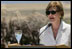 Mrs. Laura Bush delivers remarks on U.S.-Middle East Partnership for Breast Cancer Awareness and Research Sunday, May 18, 2008, at the Grand Rotana Resort in Sharm El Sheikh, Egypt. Said Mrs. Bush, "The new U.S.-Middle East Partnership for Breast Cancer Awareness and Research is helping us pass on what we've learned so that more women who are diagnosed with breast cancer in the early stages when the survival chances are greatest." 