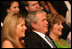 President George W. Bush, Mrs. Laura Bush and their daughter, Jenna Hager are seen together at the Library of Congress Friday evening, Sept. 26, 2006 in Washington, D.C., during the 2008 National Book Festival Gala Performance, an annual event celebrating books and literature