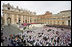 "Thousands of mourners attend funeral mass Friday, April 8, 2005, inside Rome's St. Peter's Square for Pope John Paul II, who died April 2 at the age of 84. "