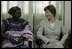 Mrs. Laura Bush visited with patients and their family members at the Korle-Bu Treatment Center, Tuesday, Jan. 17, 2006 in Accra, Ghana.