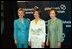 Laura Bush, accompanied by former First Ladies Hillary Clinton and Rosalyn Carter, attends the Alzheimer's Association Gala in Washington, D.C., March 24, 2004.