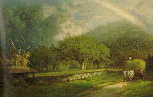 -The Rainbow in the Berkshire Hills- by George Inness