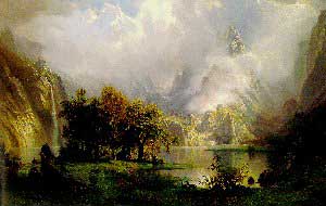 -Rocky Mountain Landscape- by Albert Bierstadt