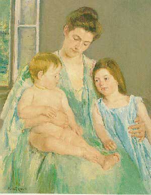 -Young Mother and Two Children- by Mary Cassatt