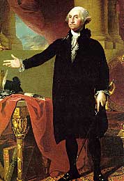 Portrait of President George Washington by Gilbert Stuart.