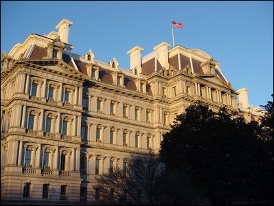 The South facade, and oldest portion, of the Eisenhower Executive Office Building.
