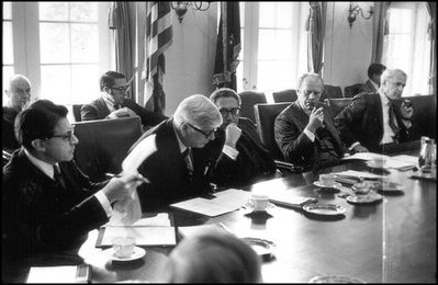 President Gerald Ford meets with his Cabinet in the Cabinet Room, November 15, 1974.