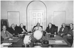 President Franklin Roosevelt meets with the members of the Pacific War Council in the Cabinet Room May 20, 1943.
