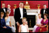 The Ronald Reagan family poses in the Red Room for a family portrait on his inaugural, January 20, 1981.