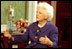 Barbara Bush and her dog, Millie, are interviewed in the Green Room by Paula Zahn for CBS This Morning October 30, 1992.