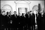 John F. Kennedy meets with Martin Luther King, Jr. and the leaders of the March on Washington in the Oval Office August 28, 1963. With more extensive press coverage than any previous political demonstration in U.S. history, the march and King’s speech were historic moments in the Civil Rights movement.
