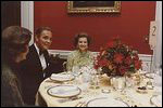 Betty Ford sits next to General Alexander Haig, a future Secretary of State (1981-82), in the Red Room during a dinner held in General Haig.s honor October 23, 1974.