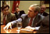 President George W. Bush leads a meeting of the Corporate Responsibility Task Force in the Roosevelt Room July 12, 2002.