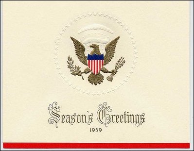 1959 White House Small Formal Holiday Card.