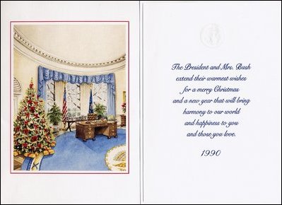 1990 White House Holiday Card.