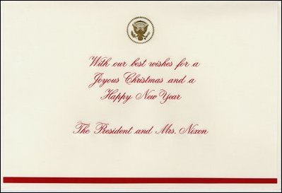 1969 White House Holiday Card (inside)