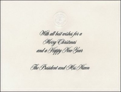 1973 White House Holiday Card (inside)