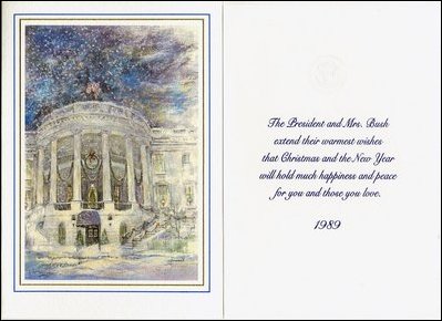 1989 White House Holiday Card.