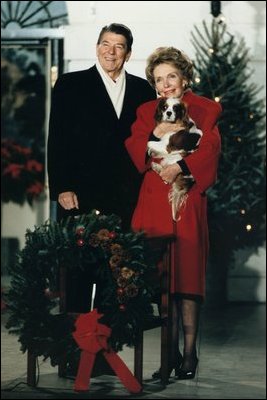 Christmas with President Reagan and First Lady Nancy Reagan.