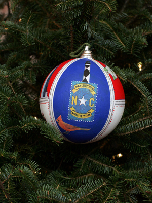 North Carolina Congressman Walter Jones selected artist Holly Garriot to decorate the 3rd District's ornament for the 2008 White House Christmas Tree