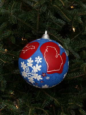 Michigan Congressman John Dingell selected artist Martine MacDonald to decorate the 15th District's ornament for the 2008 White House Christmas Tree.